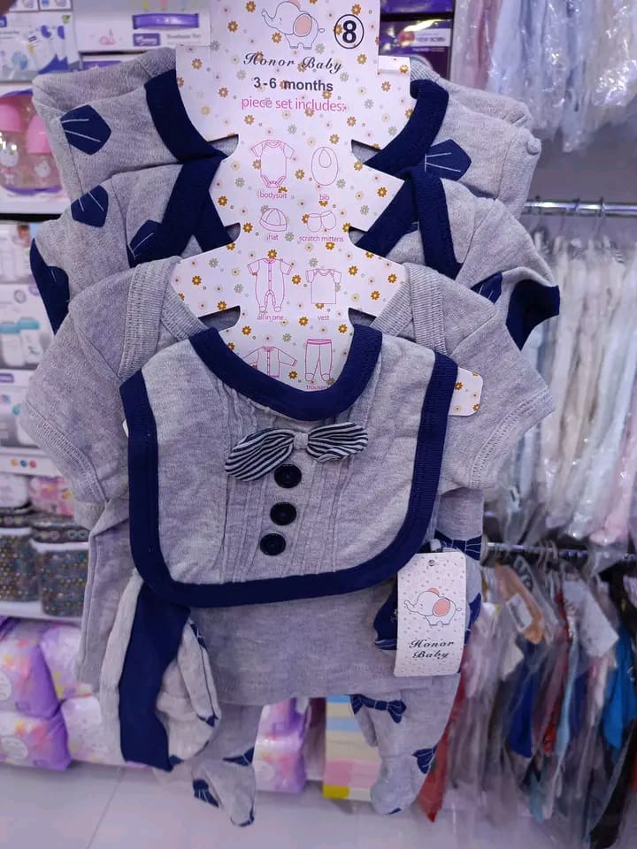 8 pieces cotton receiving set at Sure Deals Baby World Kenya
