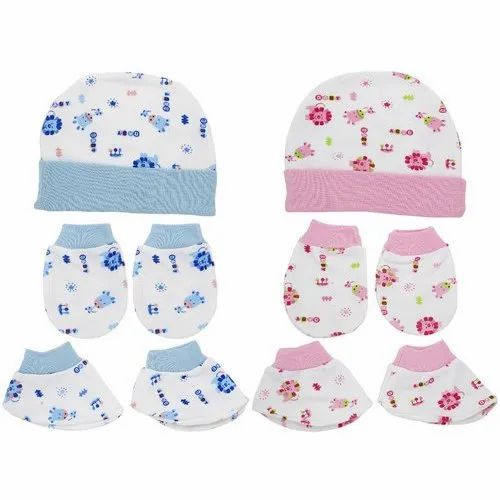 Printed 3 in 1 set, cap, mittens & booties at Sure Deals Baby World Kenya